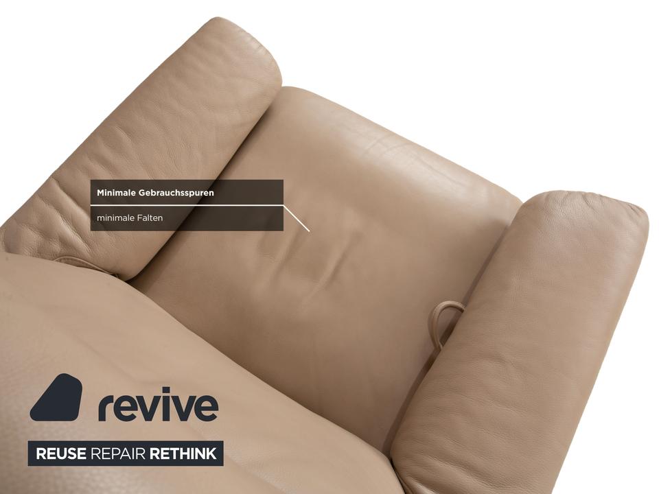 Willi Schillig Ergoline Leder Sessel Creme Beige manuelle – Bild 10