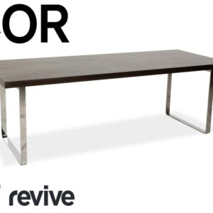 Cor Quant Holz Esstisch Dunkelbraun Chrom