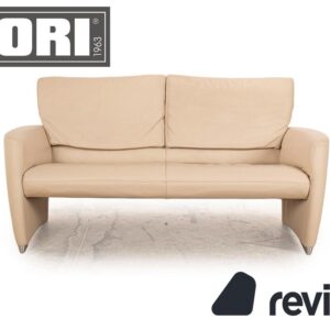 Jori Angel 3250 Leder Zweisitzer Creme Sofa Couch manuelle