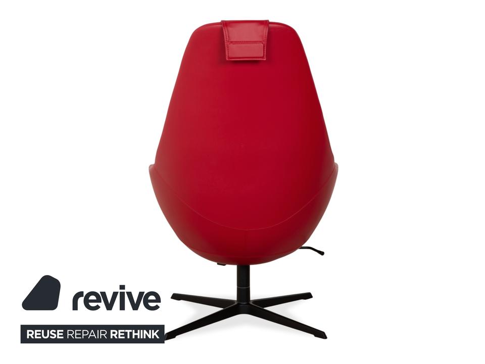 Varier Kokon Leder Sessel inkl. Hocker Rot – Bild 16