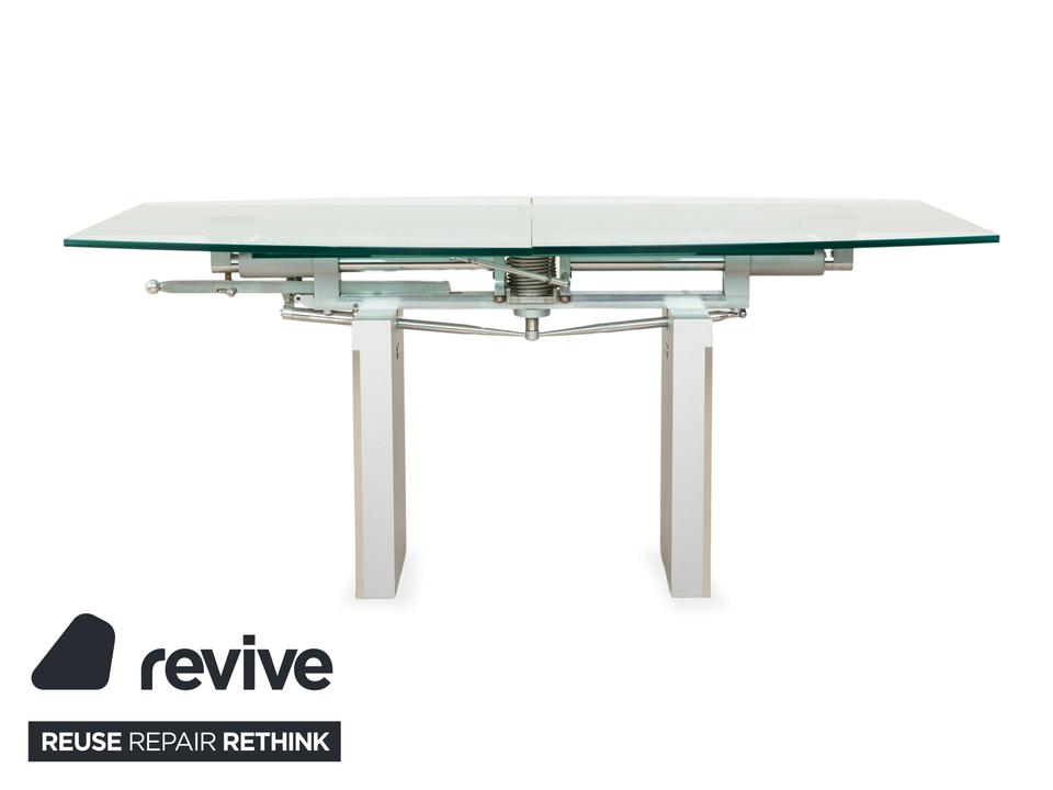 Ronald Schmitt K5000 Glas Esstisch Silber Chrom manuelle Funktion – Bild 13