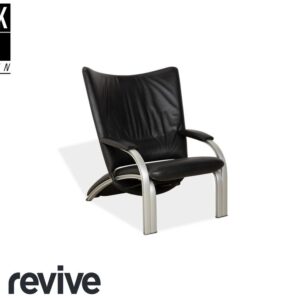WK Wohnen Spot 698 Leder Sessel Schwarz manuelle Funktion