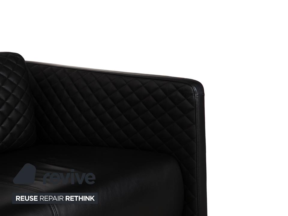 Rolf Benz 325 Leder Dreisitzer Schwarz Sofa Couch – Bild 5