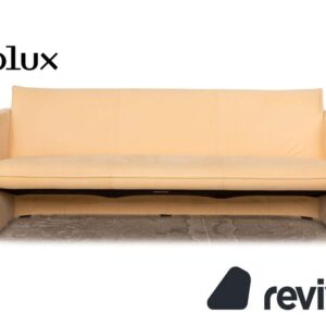 Leolux Stoff Dreisitzer Beige Sofa Couch