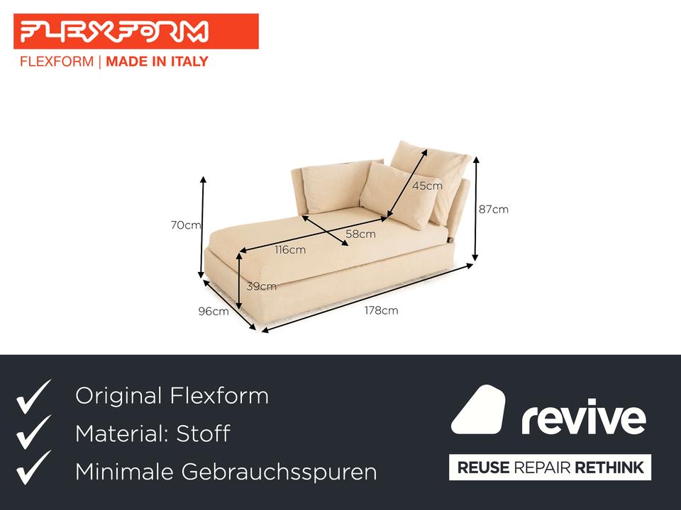 Flexform Sunny Stoff Liege Beige – Bild 2