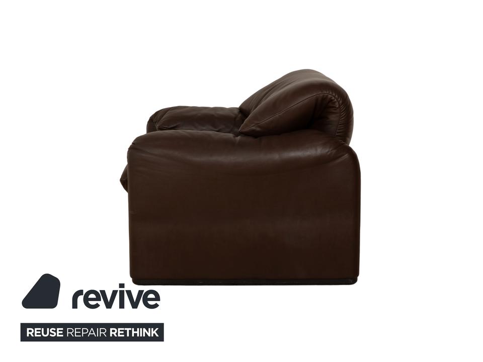 Cassina Maralunga Leder Sessel Braun Kastanie manuelle Funktion – Bild 14