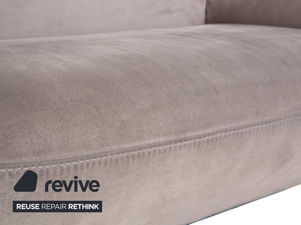 Mondo Malu Stoff Zweisitzer Grau Taupe Sofa Couch – Bild 3