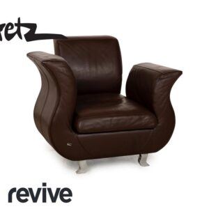 Bretz Moon Leder Sessel Braun