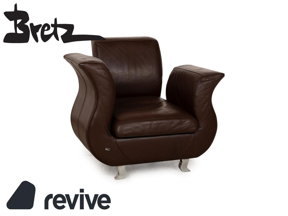 Bretz Moon Leder Sessel Braun