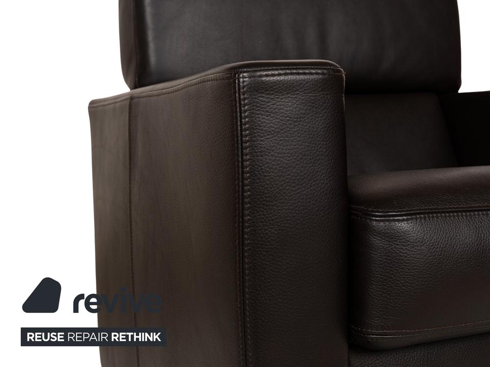 Brühl Francis Leder Sessel Braun manuelle Funktion – Bild 3