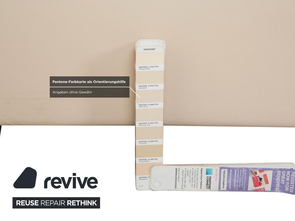 Boxspringliebe Stockholm Bett Kunstleder Creme Beige – Bild 8