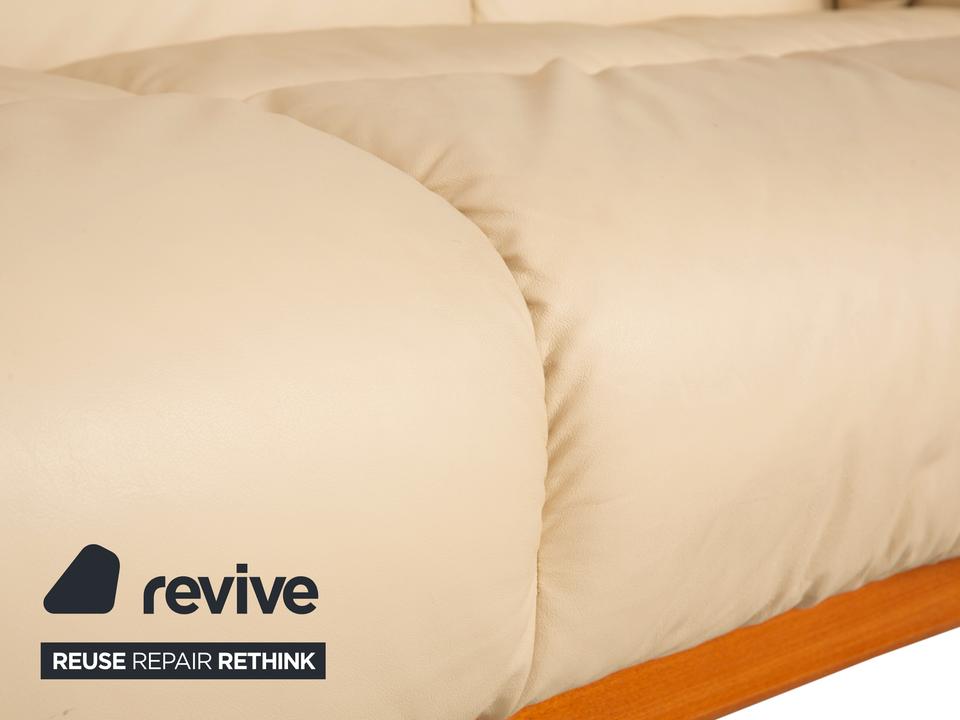 Stressless Oslo Leder Viersitzer Creme Sofa Couch – Bild 5