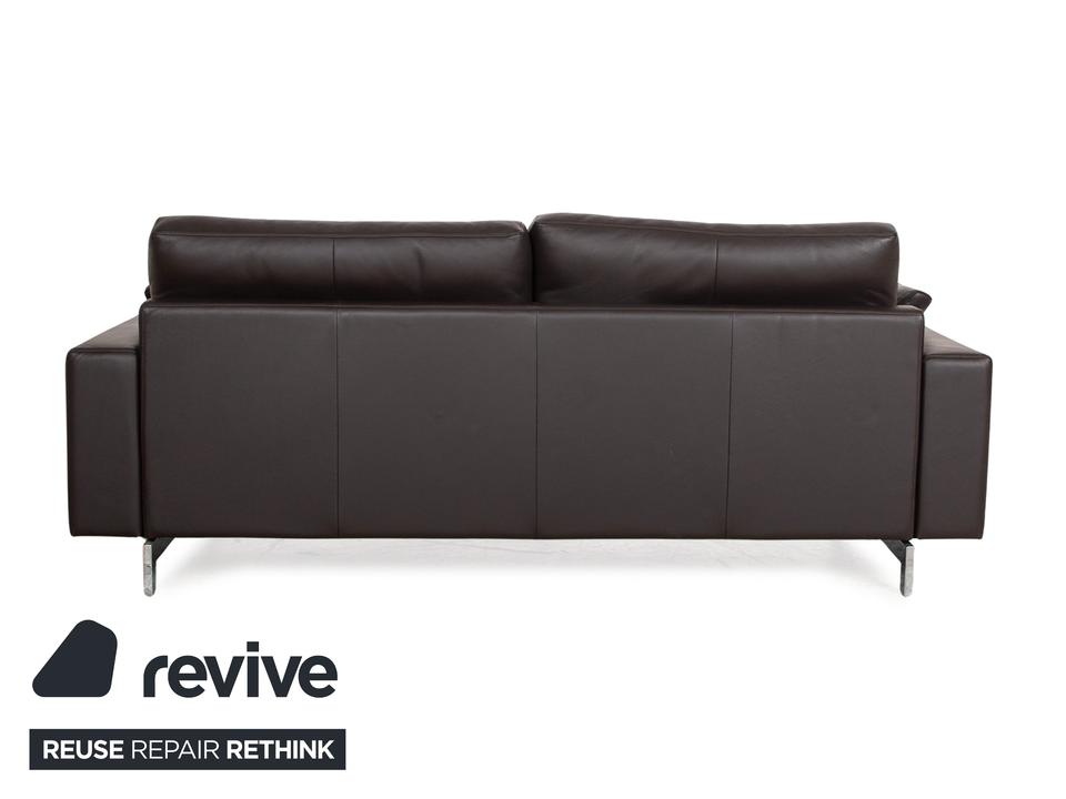 Rolf Benz Vida Leder Zweisitzer Braun Dunkelbraun Sofa Couch ✨ – Bild 8