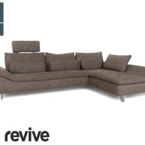 Ewald Schillig Dragon Stoff Ecksofa Grau Sofa Couch manuelle