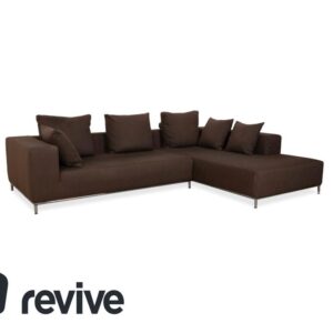 La Nuova Casa Granada Stoff Ecksofa Braun Grau Schlamm Sofa Couch