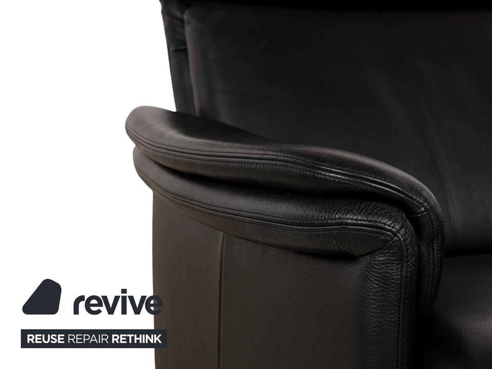 Erpo Chalet Leder Sessel Schwarz – Bild 6