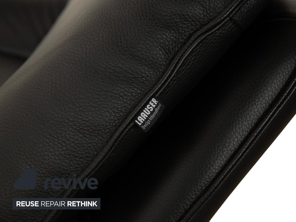 Laauser Atlanta Leder Zweisitzer Schwarz Sofa Couch – Bild 10