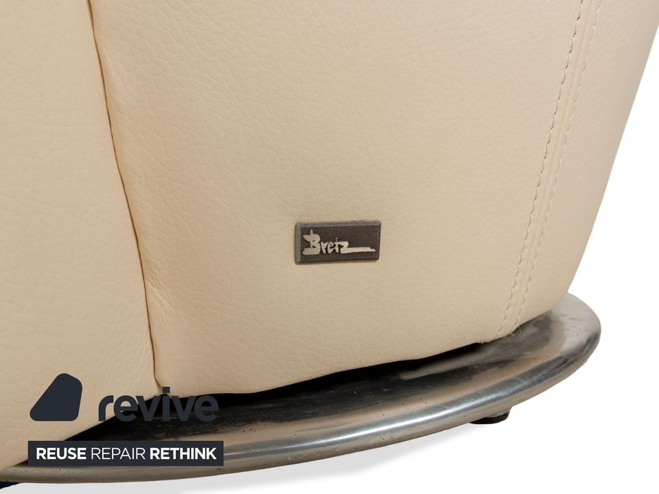 Bretz EVES ISLAND Leder Sessel Creme – Bild 5