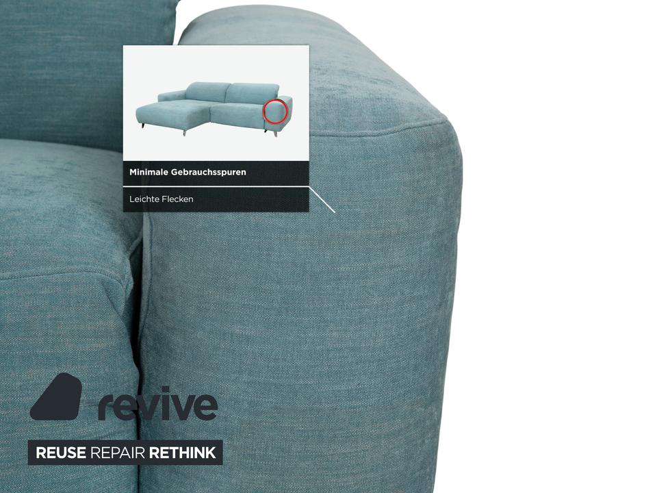 Ewald Schillig Hope Stoff Ecksofa Blau Grün elektrische Funktion – Bild 10