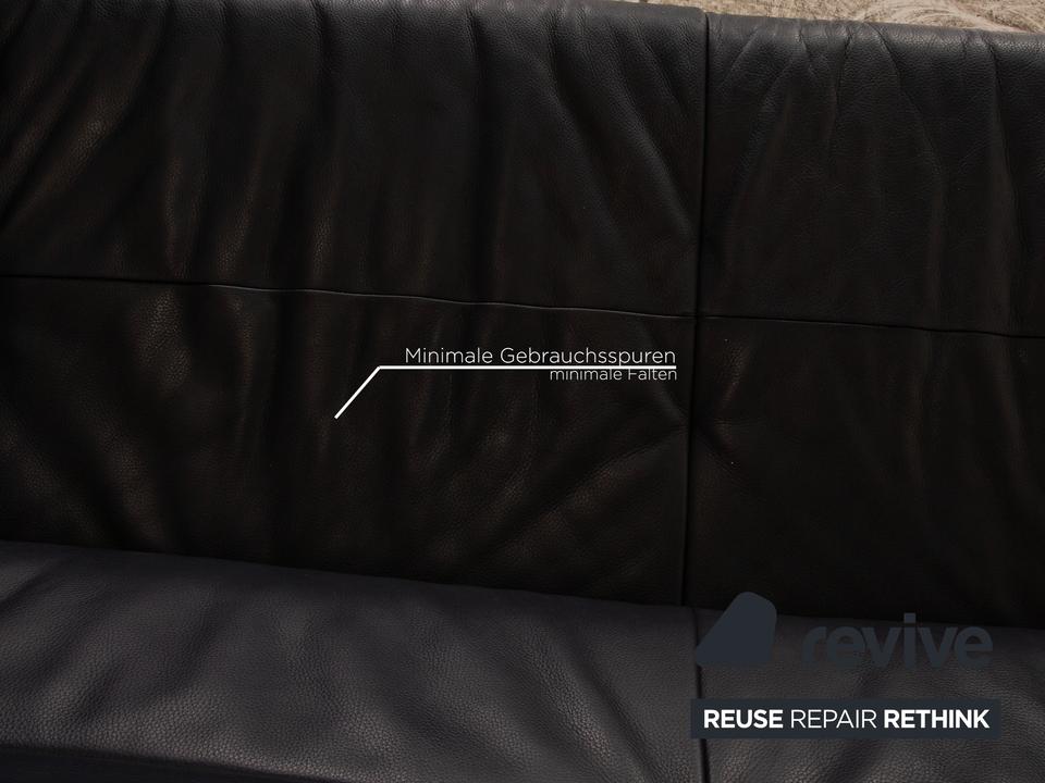 Rolf Benz BMP 418 Leder Zweisitzer Blau Dunkelblau Sofa Couch ✨ – Bild 4