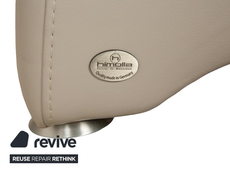 Himolla Cumuly Leder Sofa Garnitur Beige Hellgrau Dreisitzer – Bild 12