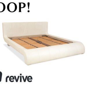 Joop! Swing Leder Bett Doppelbett Weiß 180x200 cm