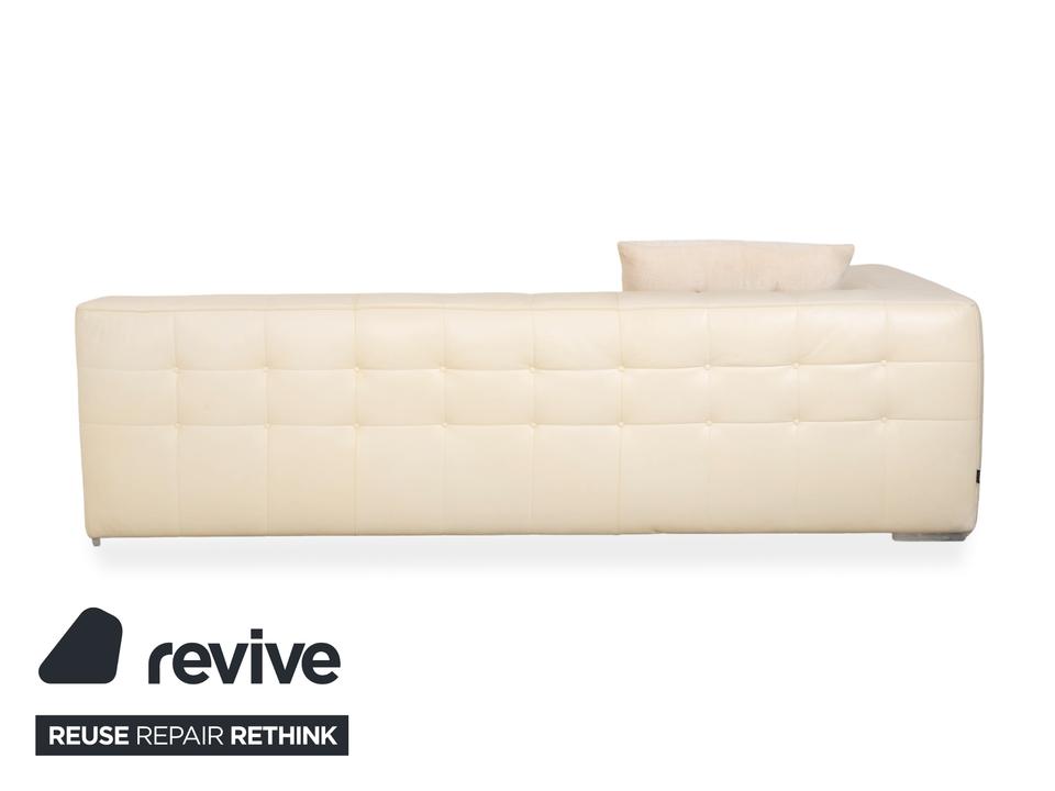 ligne roset Malhoun Leder Viersitzer Creme Sofa Couch – Bild 11