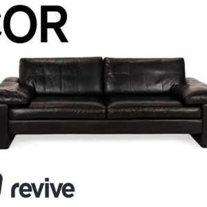 Cor Conseta Leder Dreisitzer Schwarz Sofa Couch ✨