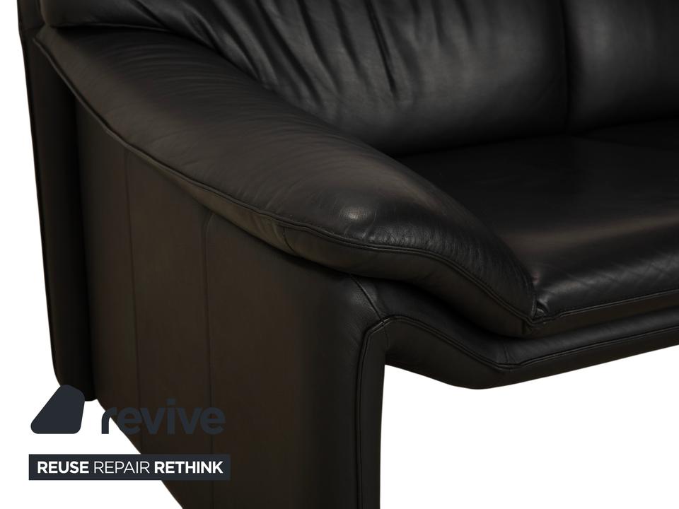 Laauser Atlanta Leder Zweisitzer Schwarz Sofa Couch – Bild 6