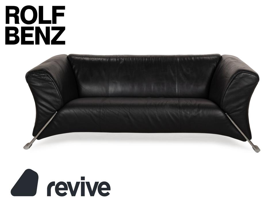 Rolf Benz 322 Leder Zweisitzer Grau Anthrazit Sofa Couch