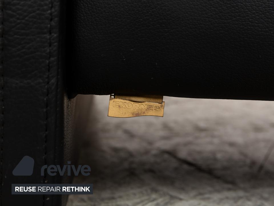 Stressless Leder Dreisitzer Schwarz Sofa Couch – Bild 10