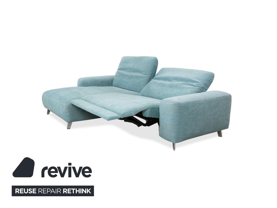 Ewald Schillig Hope Stoff Ecksofa Blau Grün elektrische Funktion – Bild 5