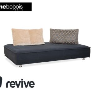 Roche Bobois Escapade Stoff Zweisitzer Grau Blau Sofa Daybed