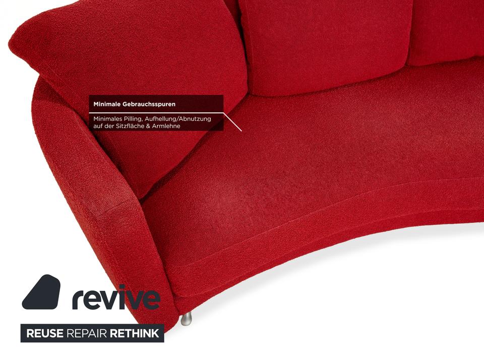 Rolf Benz 2500 Stoff Dreisitzer Rot Sofa Couch – Bild 6