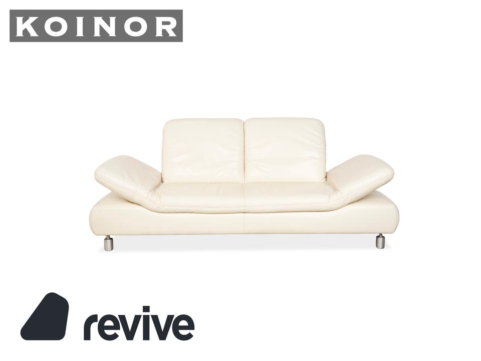 Koinor Rivoli Leder Zweisitzer Creme manuelle Funktion Sofa ✨