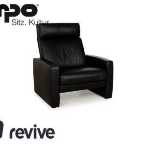 Erpo Just Relax Leder Sessel Schwarz manuelle Funktion