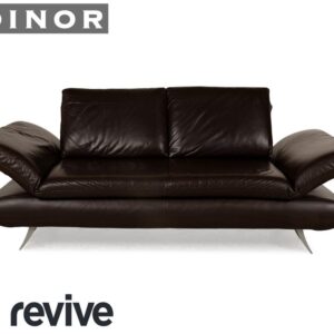 Koinor Velutti Leder Zweisitzer Braun manuelle Funktion Sofa