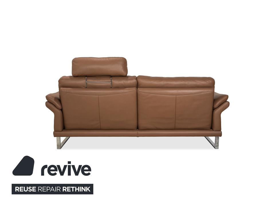 Musterring Leder Dreisitzer Braun Taupe Sofa Couch manuelle – Bild 12