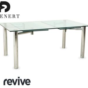 Draenert Casanova Glas Chrom Silber Esstisch manuelle Funktion