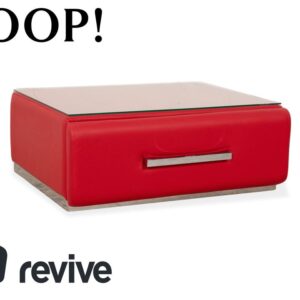 Joop Leder Glas Rot Tisch Sideboard Nachttisch Beistelltisch