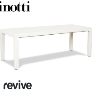 Minotti Leder Couchtisch Beistelltisch Weiß