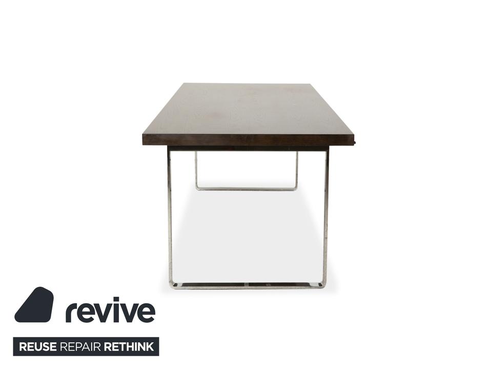 Cor Quant Holz Esstisch Dunkelbraun Chrom – Bild 10