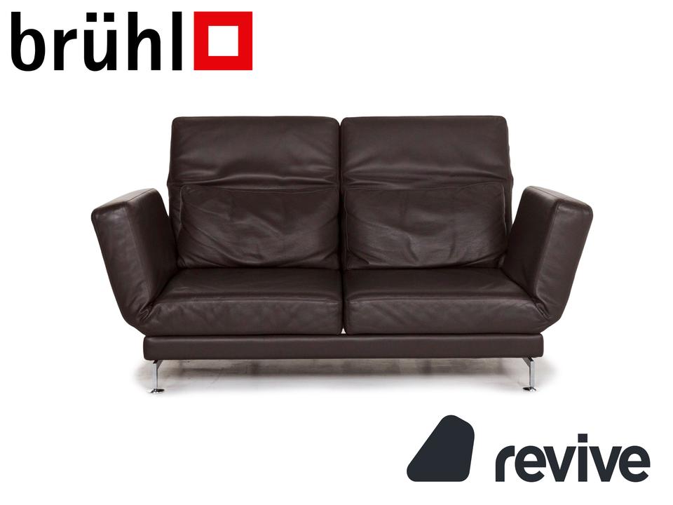 Brühl Moule (medium) Leder Sofa Braun Dunkelbraun Relaxfunktion ✨