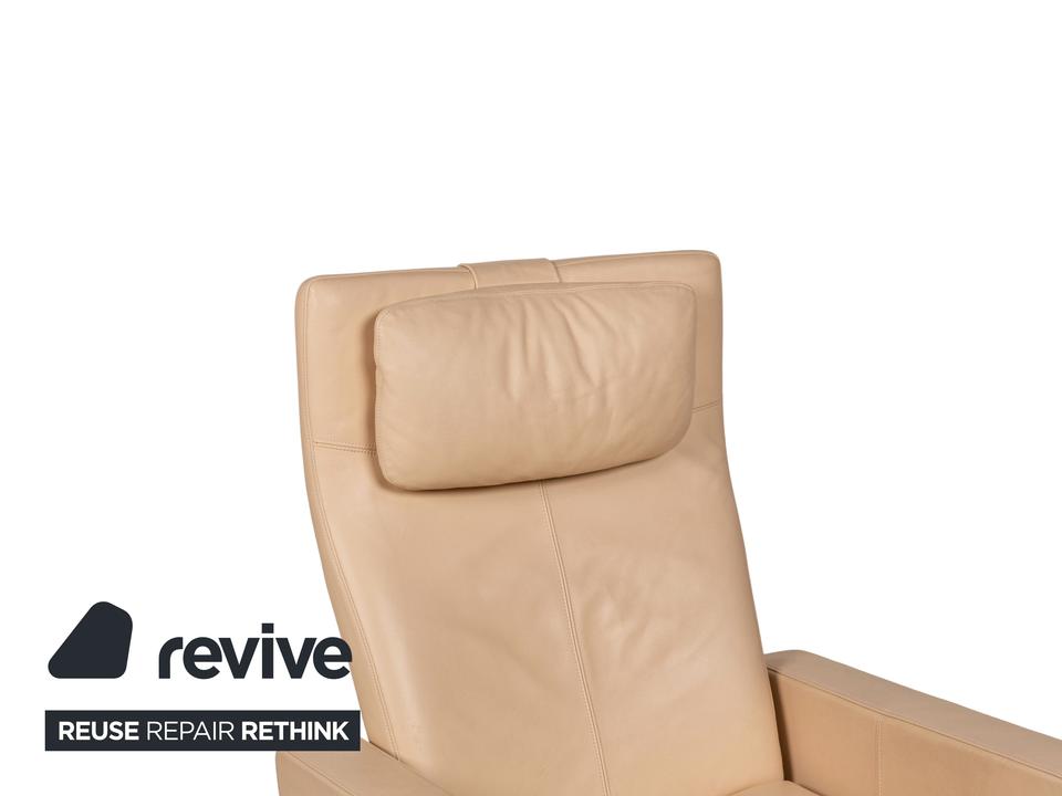 Walter Knoll Leder Sessel Beige manuelle Funktion – Bild 12