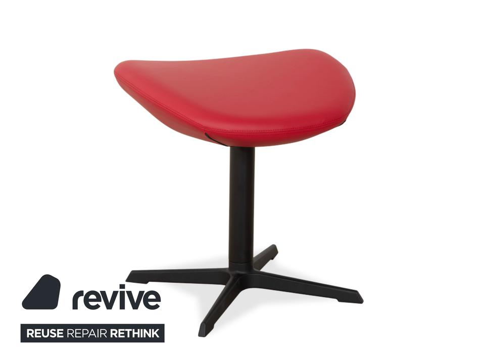 Varier Kokon Leder Sessel inkl. Hocker Rot – Bild 5