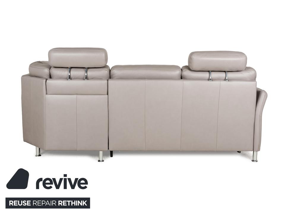 Polipol Polinova Leder Ecksofa Grau manuelle Funktion Sofa Couch – Bild 12