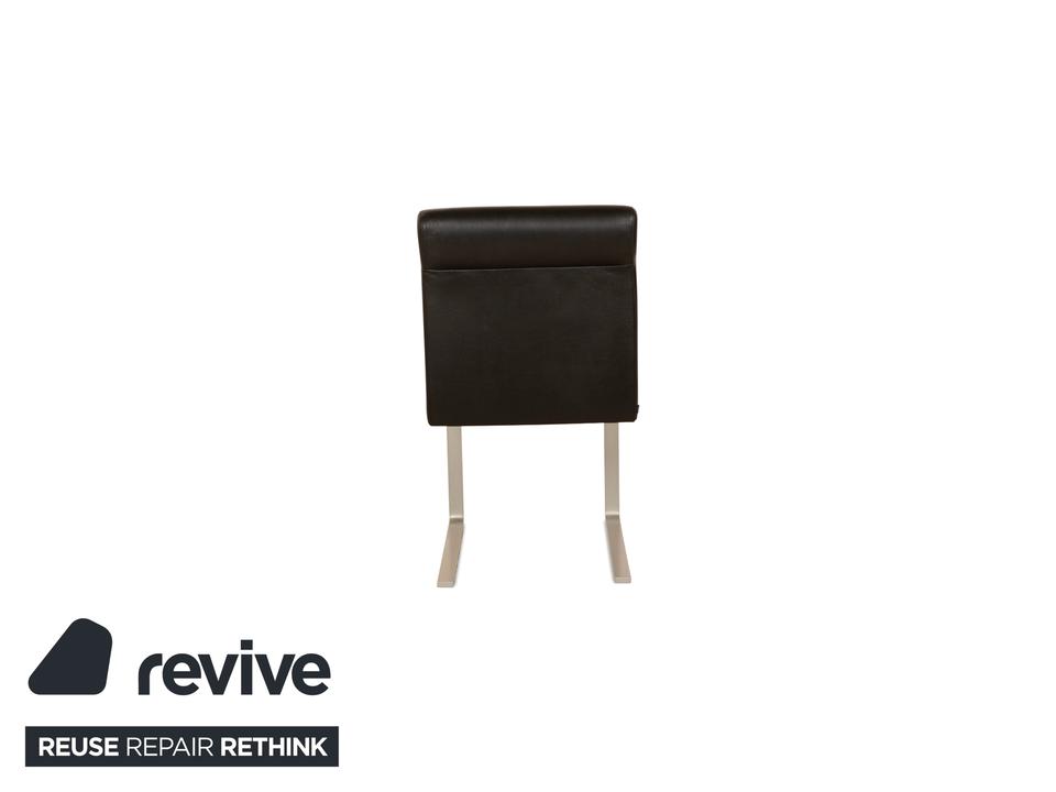 6er Garnitur Cor Quant Leder Stuhl Schwarz – Bild 8