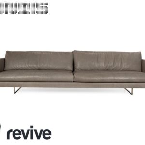 Montis Axel Leder Viersitzer Grau Sofa Couch
