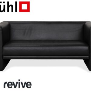 Brühl Visavis Leder Zweisitzer Schwarz Sofa Couch