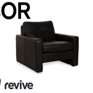 Cor Conseta Leder Sessel Schwarz manuelle Funktion